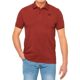 Polo Hot Buttered Mareeba con righine rosso.