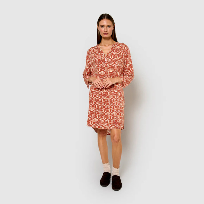 Vestido viscosa bibury teja