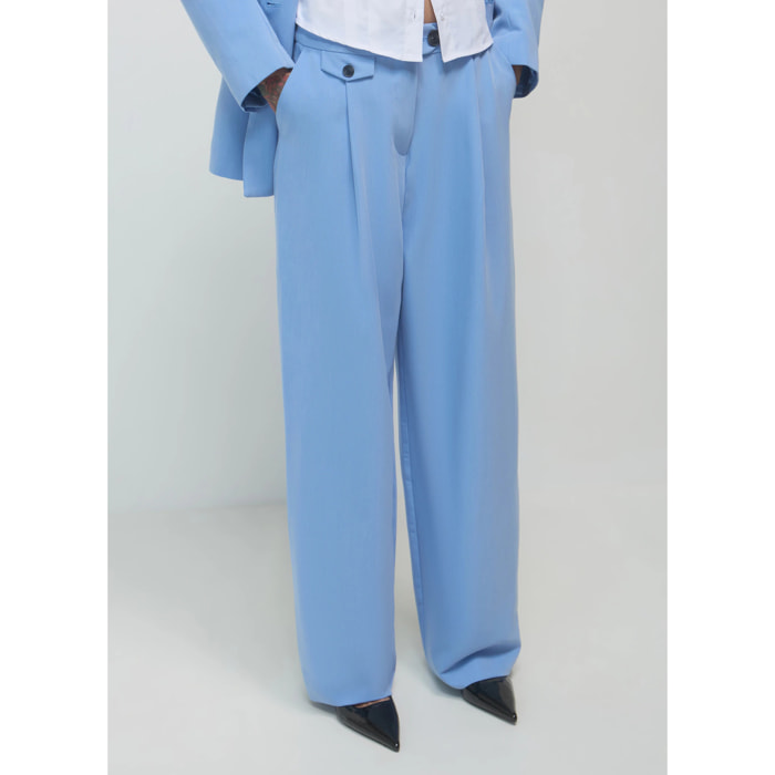 Pantaloni a palazzo con taschino