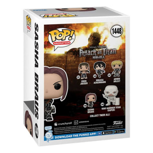 Attack On Titan Pop! Animation Vinile Figura Sasha 9 Cm Funko