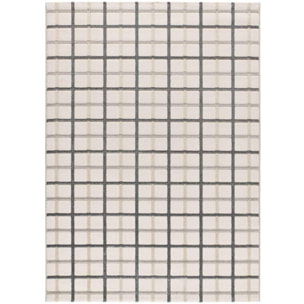 KARISMA Alfombra de cuadros con relieve gris, varias medidas disponibles.