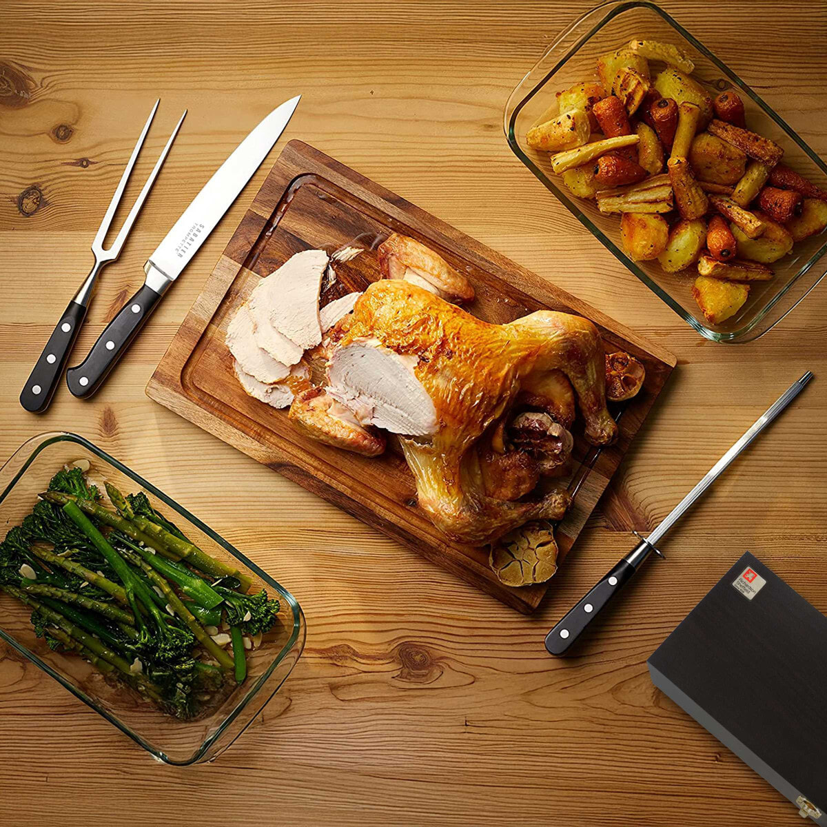 Sabatier Trompette - Set da intaglio in legno da 3 pezzi