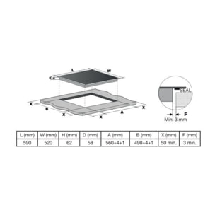 Table induction ESSENTIELB ETI42