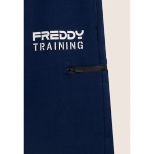 Shorts con stampa "TRAINING" e tasca zip