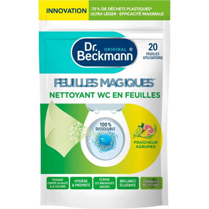 Nettoyant DR BECKMANN Feuilles Magiques – WC – Fraîcheur Agrumes