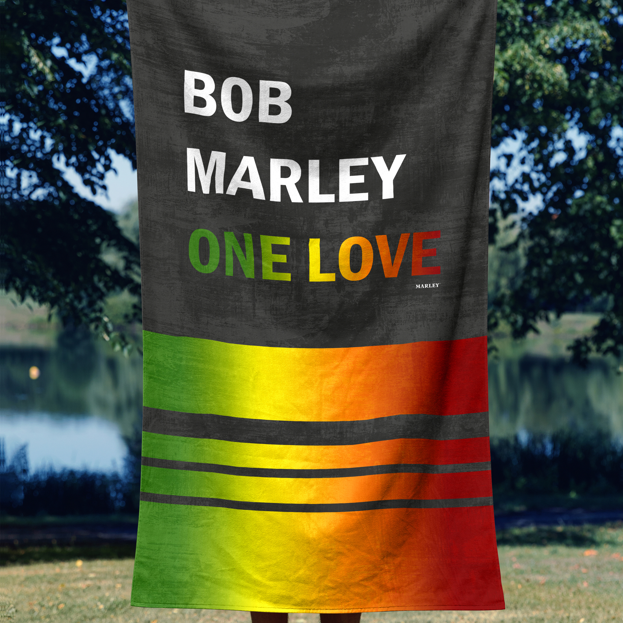 Marley - Toalla Playa - Microalgodón premium - 75x150 cm - Algodón - Microfibra Poliéster - 350 Gramos - One Love