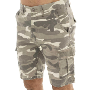 Bermuda cargo da uomo in twill Leone Military 1947