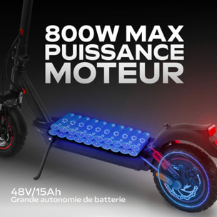 URBANGLIDE 500CT – Trottinette Électrique Tout-Terrain – Autonomie 70 km – Batterie 48V 15Ah – 10" Tubeless – Suspensions A