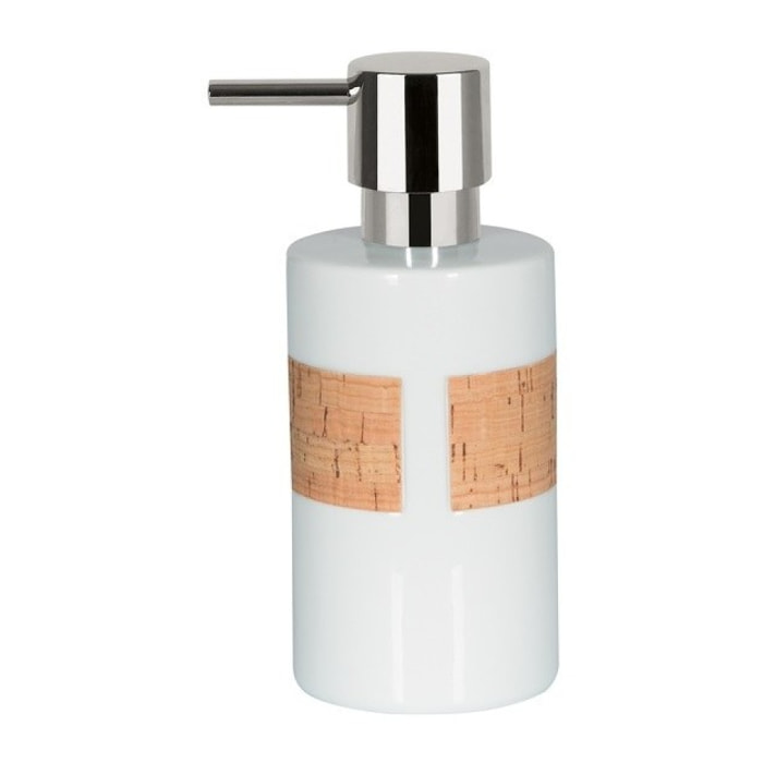 Distributeur de savon Porcelaine TUBE NATURE Blanc & Beige Spirella