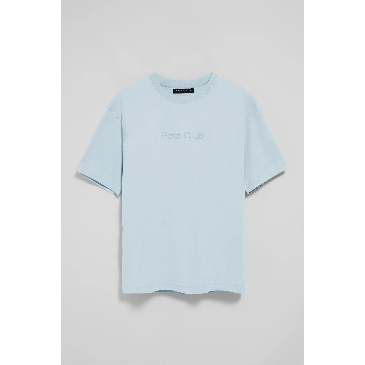 Maglietta blu chiaro a maniche corte e a girocollo con logotipo Polo Club