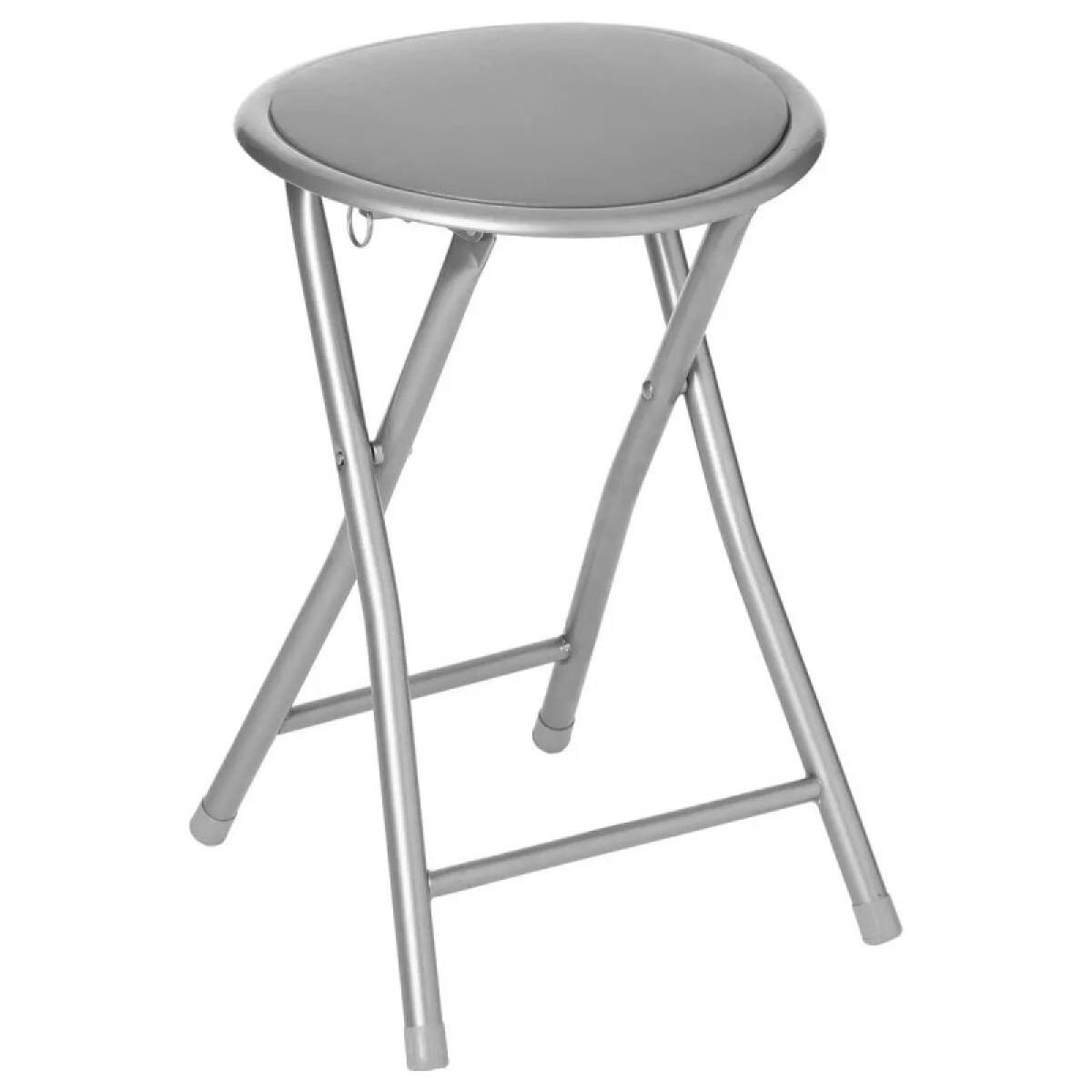 Tabouret pliant en PVC ''Elisa'' Atmosphera - Couleur: Gris - Nombre de pièces: Par 1