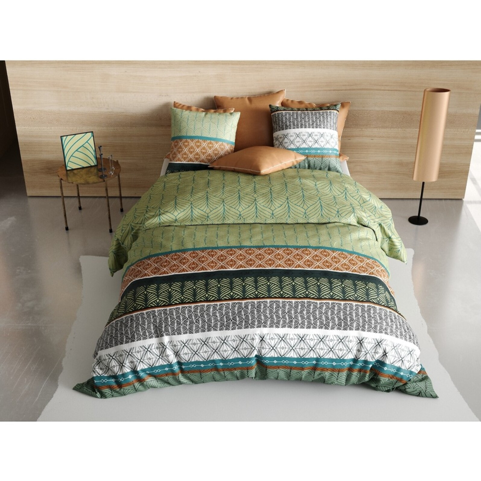 Parure Housse De Couette 3pcs 100% Coton 57fils -echo