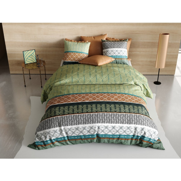 Parure Housse De Couette 3pcs 100% Coton 57fils -echo