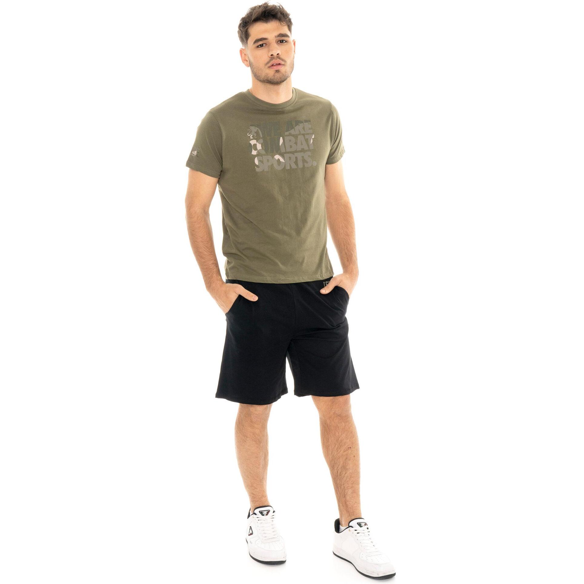 Set completo da uomo con t-shirt e pantaloncino mimetico Leone Military 1947