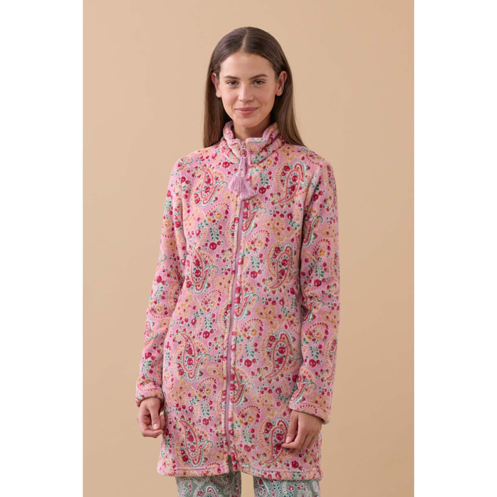 Vestaglia donna sofy in coral con zip Noidinotte