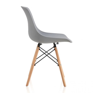 Pack 4 sillas de comedor Fredo Gris