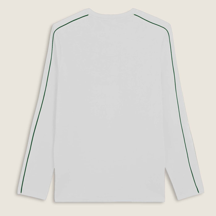 T-shirt manica lunga in jersey con cuciture a contrasto