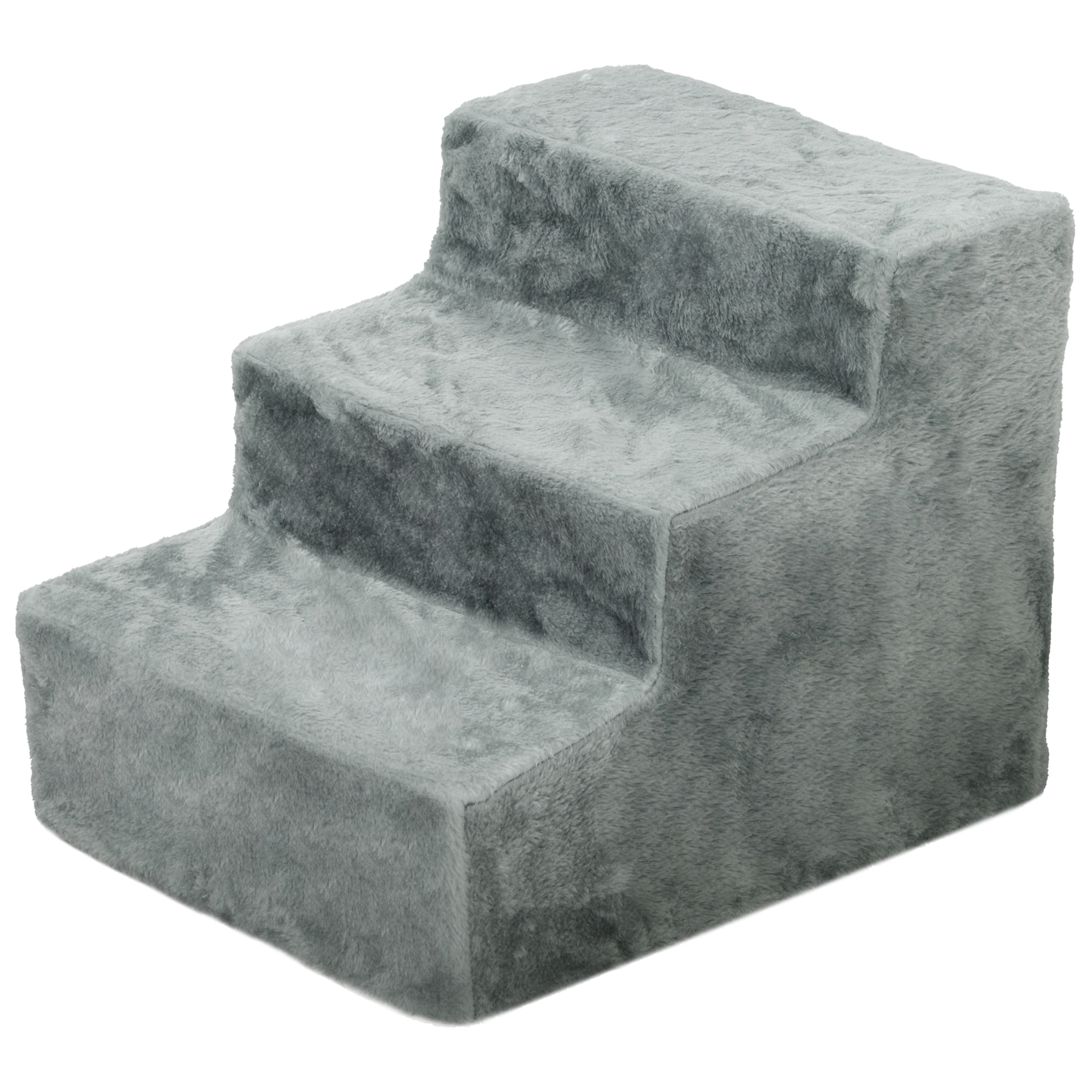 Escalier pour chien à 3 marches déhoussable lavable - 46 x 35 x 35 cm - gris