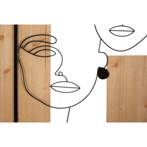 PANNELLO DA MURO FACES FERRO E WOOD CM 63X2X90