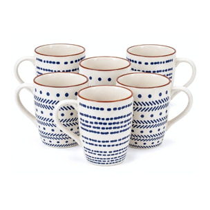 Lot de 6 mugs, SANTORIN