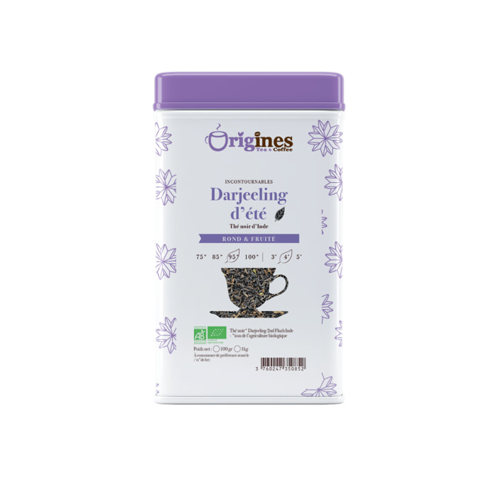 Darjeeling d'Eté - Thé noir Bio Inde - Boîte Métal 100g