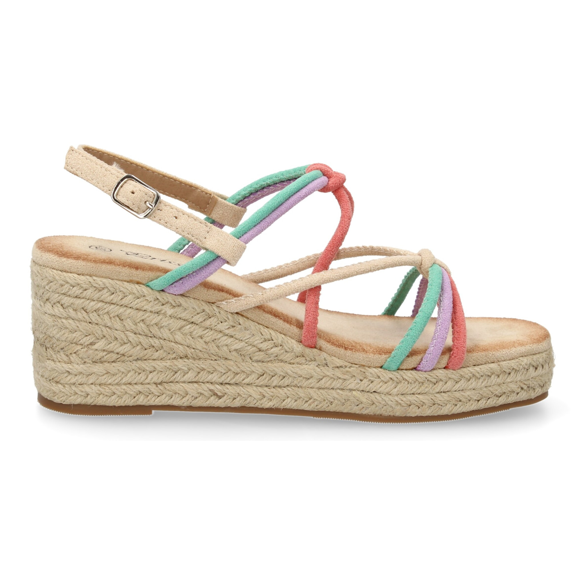 Sandalias de cuña de yute para mujer, comodas y elegantes diseño moderno con tiras cruzadas