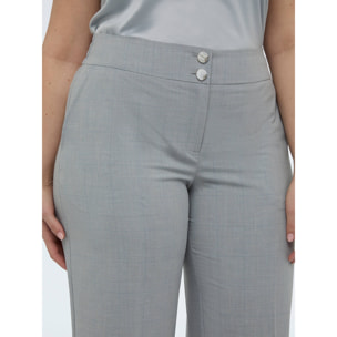 Fiorella Rubino - Pantaloni Regular stampa check - Grigio