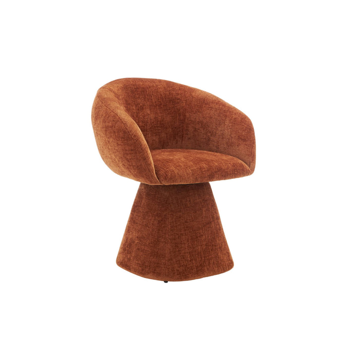 Fauteuil pivotant 180° tissu coton ASSIA