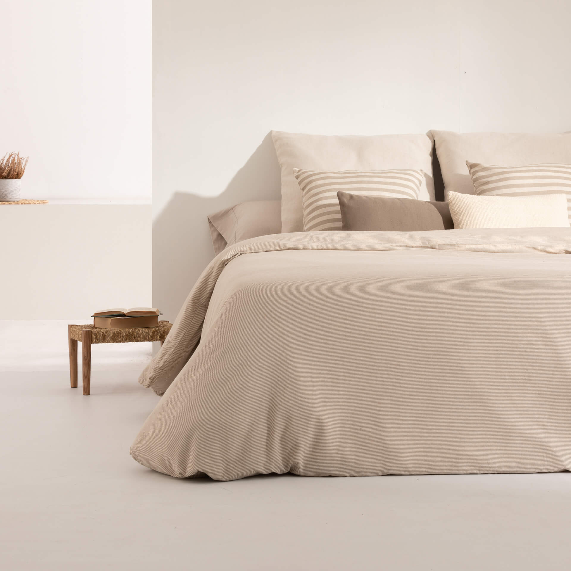 Housse de couette jacquard Jávea Petit Tabac
