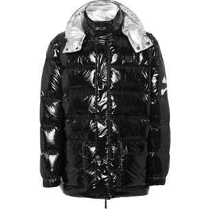 PHILIPP PLEIN Long Down Jacket SKULL&BONES