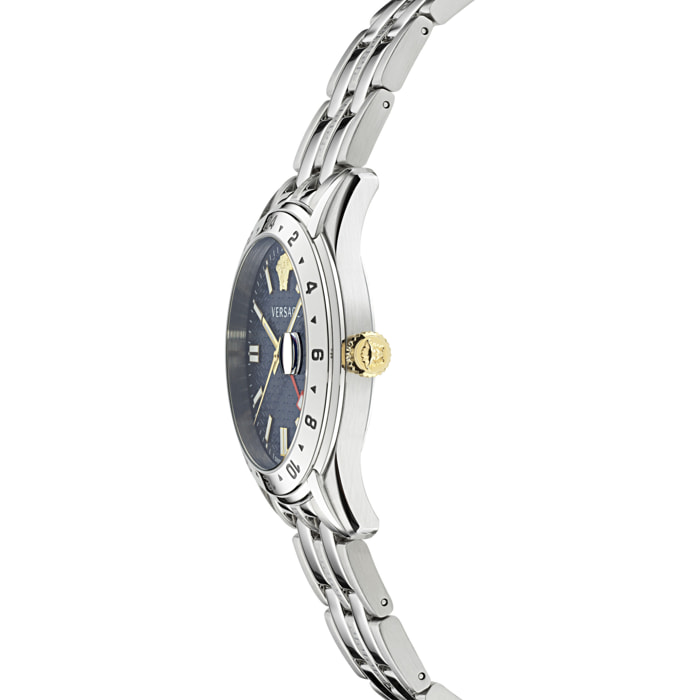 Versace Reloj Analógico De Cuarzo Greca Time Gmt(Wc-7C)