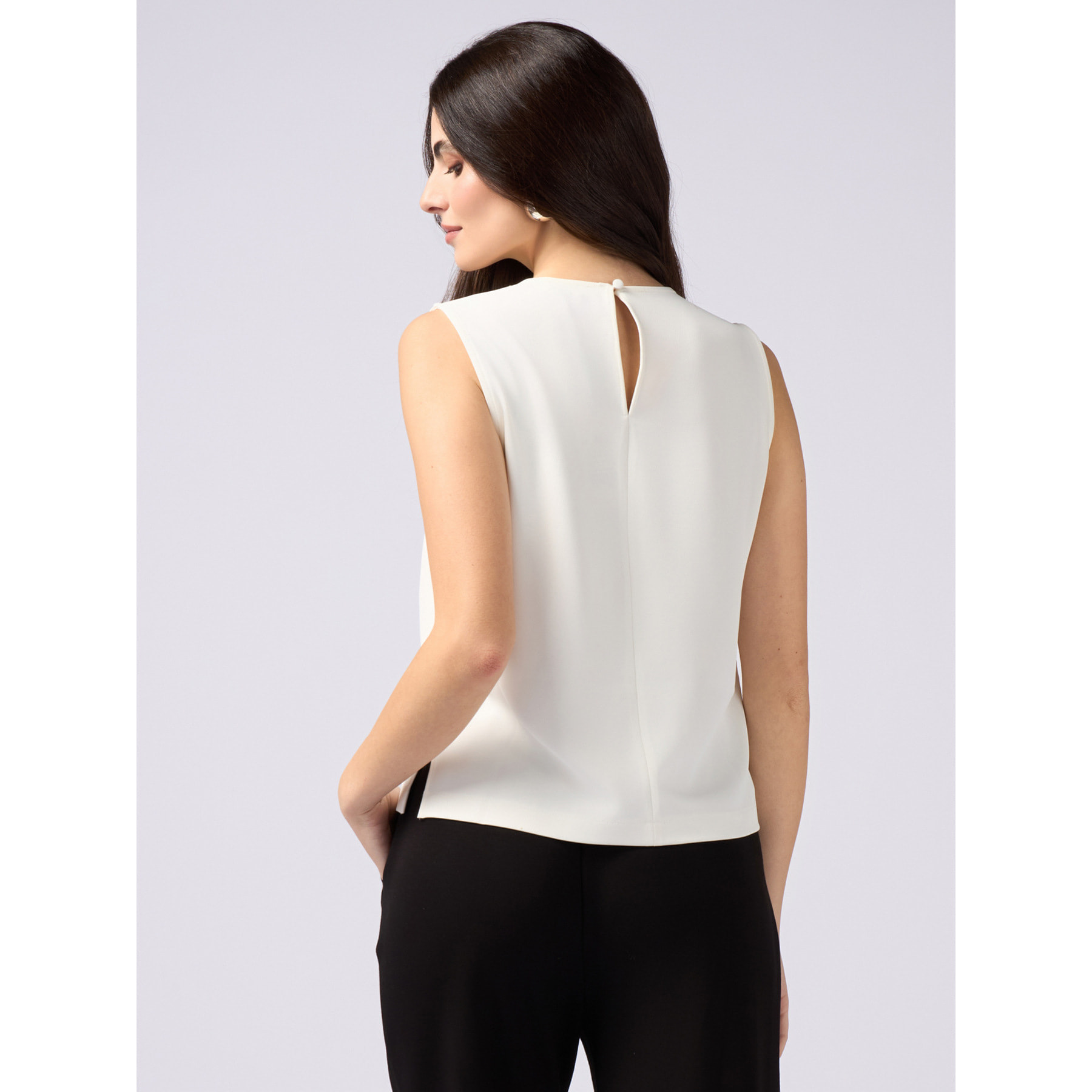 Oltre - Top fluido con aplicaciones decorativas - Blanco