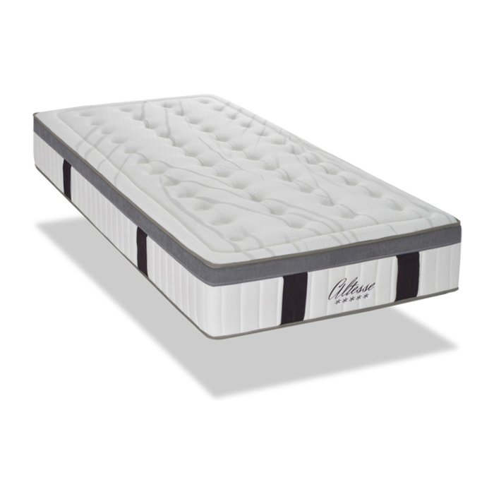 Matelas Altesse, Mémoire de Forme & Mousse Polyruéthane Hyper Soft, Soutien Ferme, 27 cm, Accueil Progressif et Enveloppant