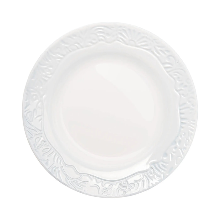 6 platos hondos blancos de ópalo 22 cm Danbury - Luminarc