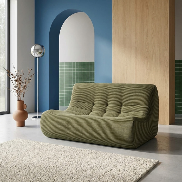 Chauffeuse velours côtelé 2 places SOKOL