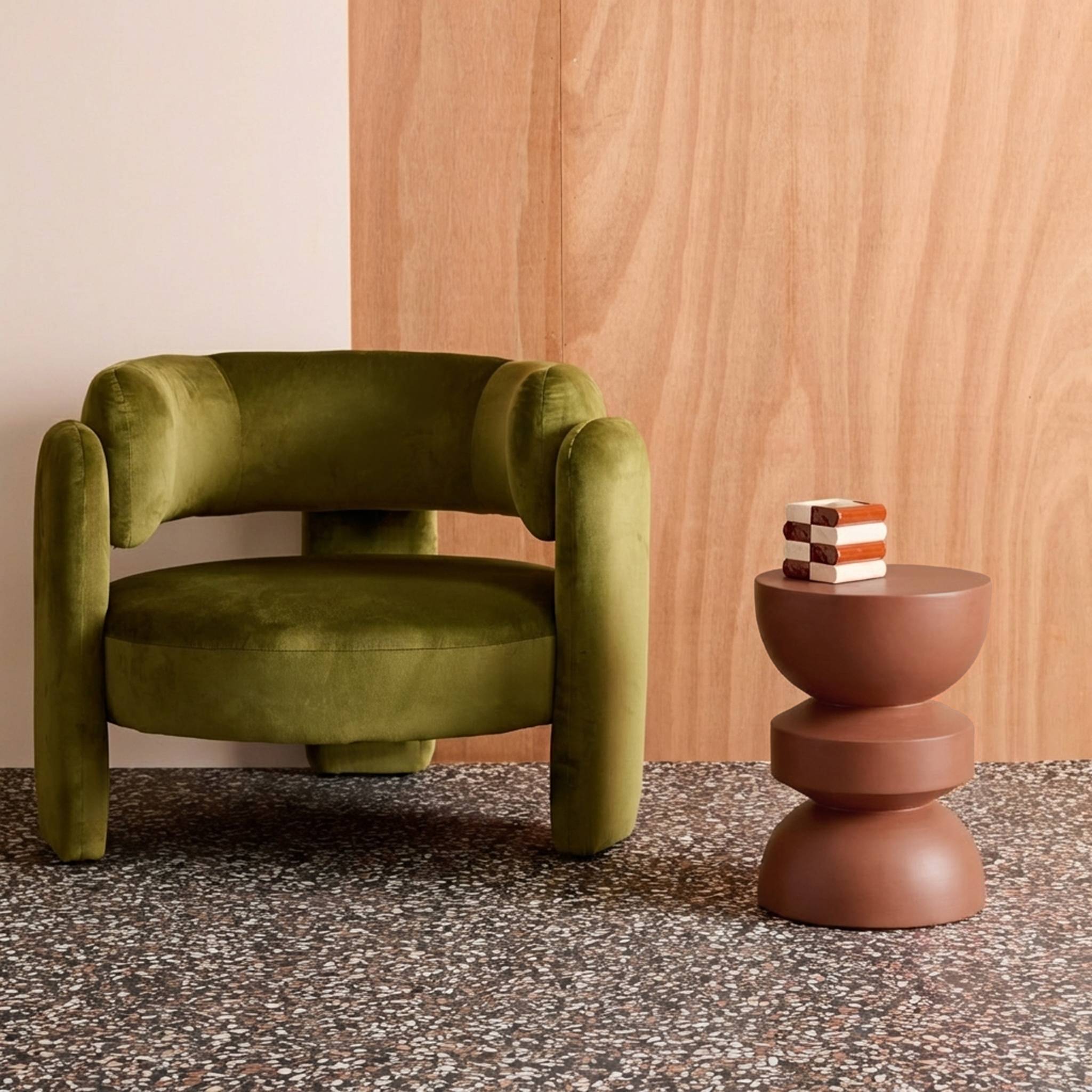 Table d'appoint, bout de canapé, table de chevet métal Ø32 x H43,5cm ASSA