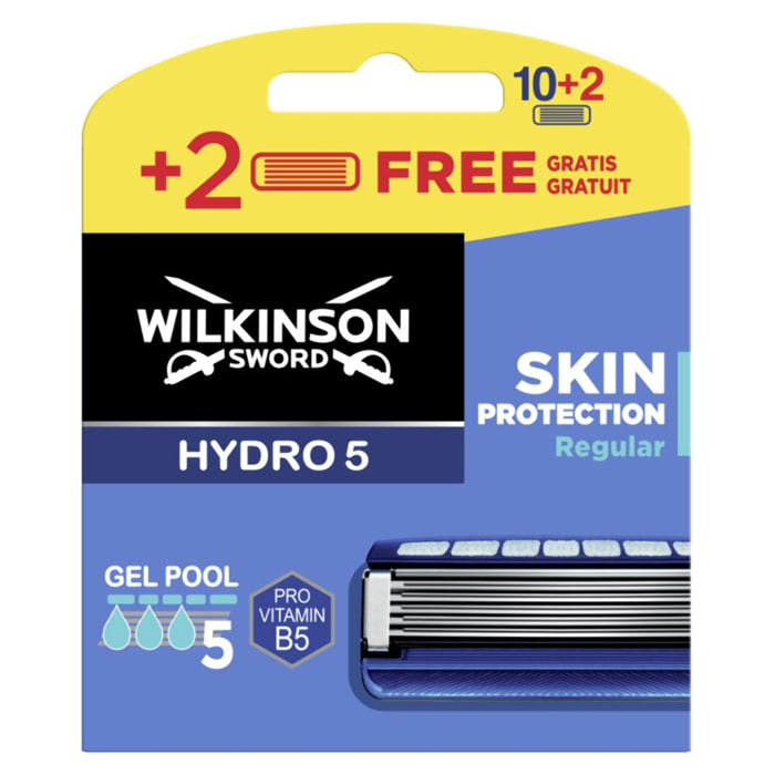 Pack de 2 - Wilkinson Hydro 5 Regular Lames Homme x10+2