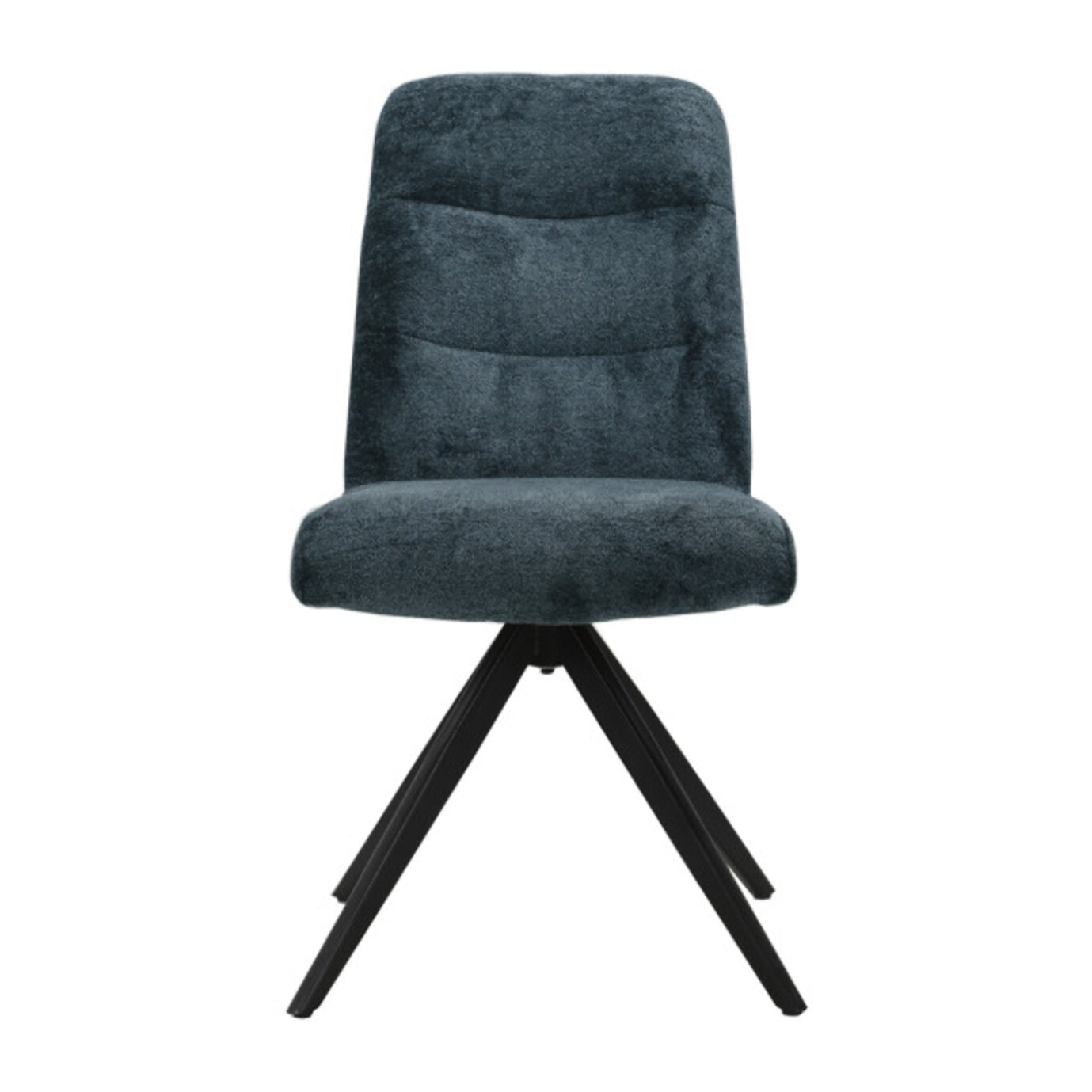Chaise rotative 360° capitonnée en tissu et pieds métal - 3 coloris - LILA