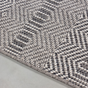 ARUBA - Tapis intérieur / extérieur à motif contemporain gris