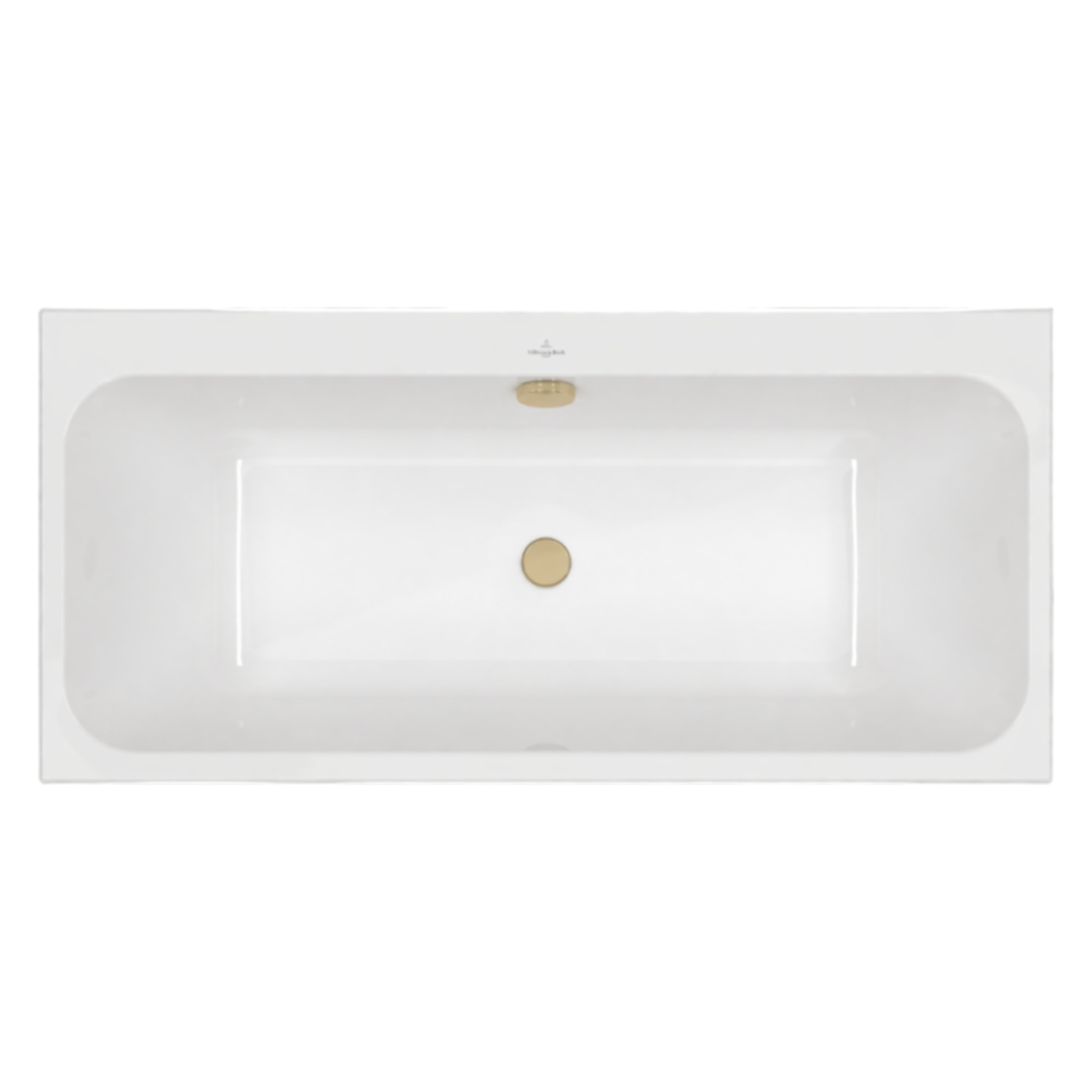 Baignoire droite 180 x 80 VILLEROY & BOCH Architectura + Vidage de baignoire WIRQUIN doré