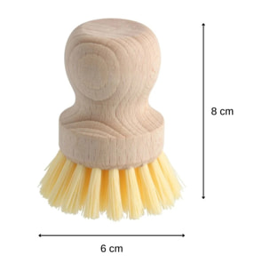 Set de 2 brosses à légumes en bois Fackelmann Nature FSC