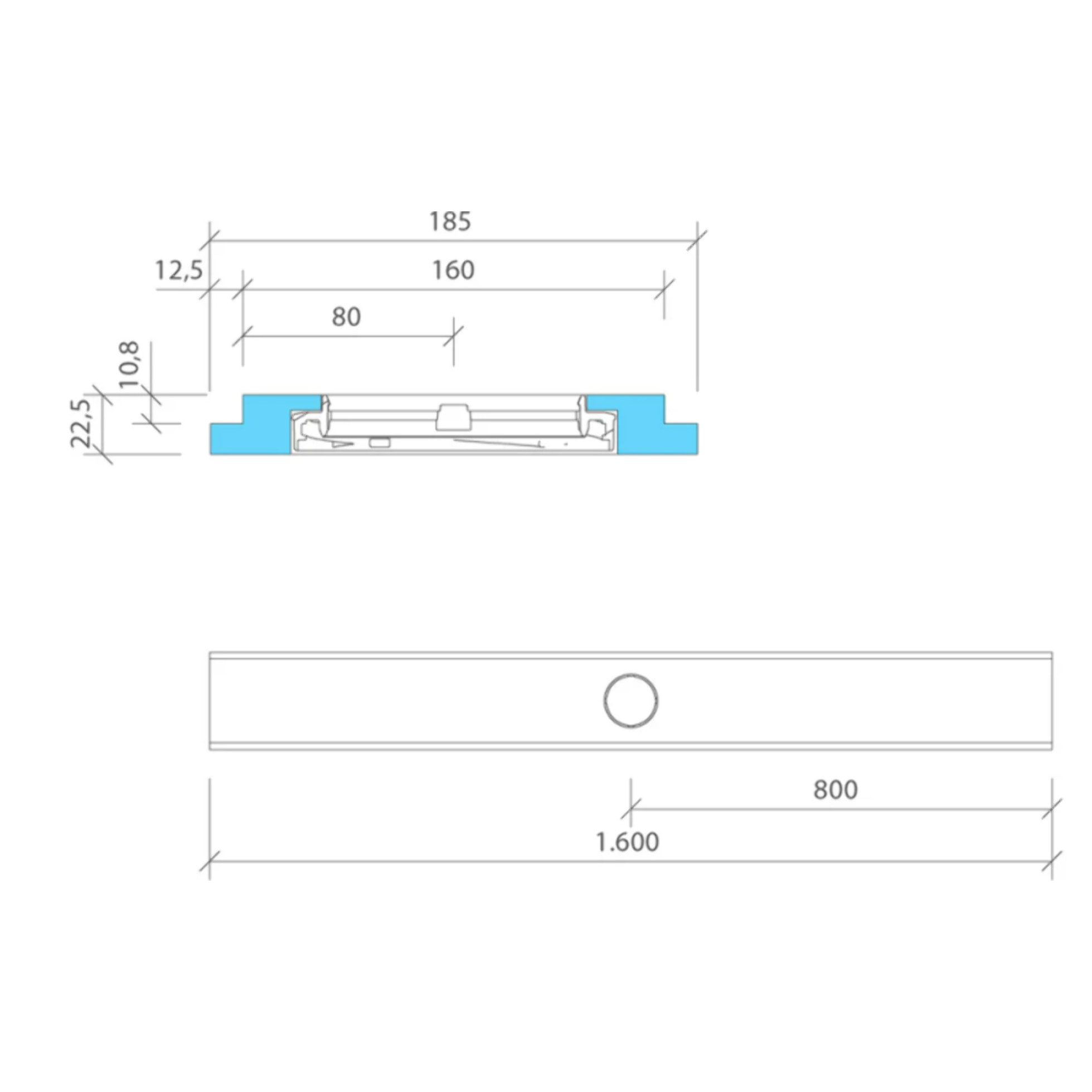 Support de barrette d'écoulement WEDI Fundo Flex 120 cm