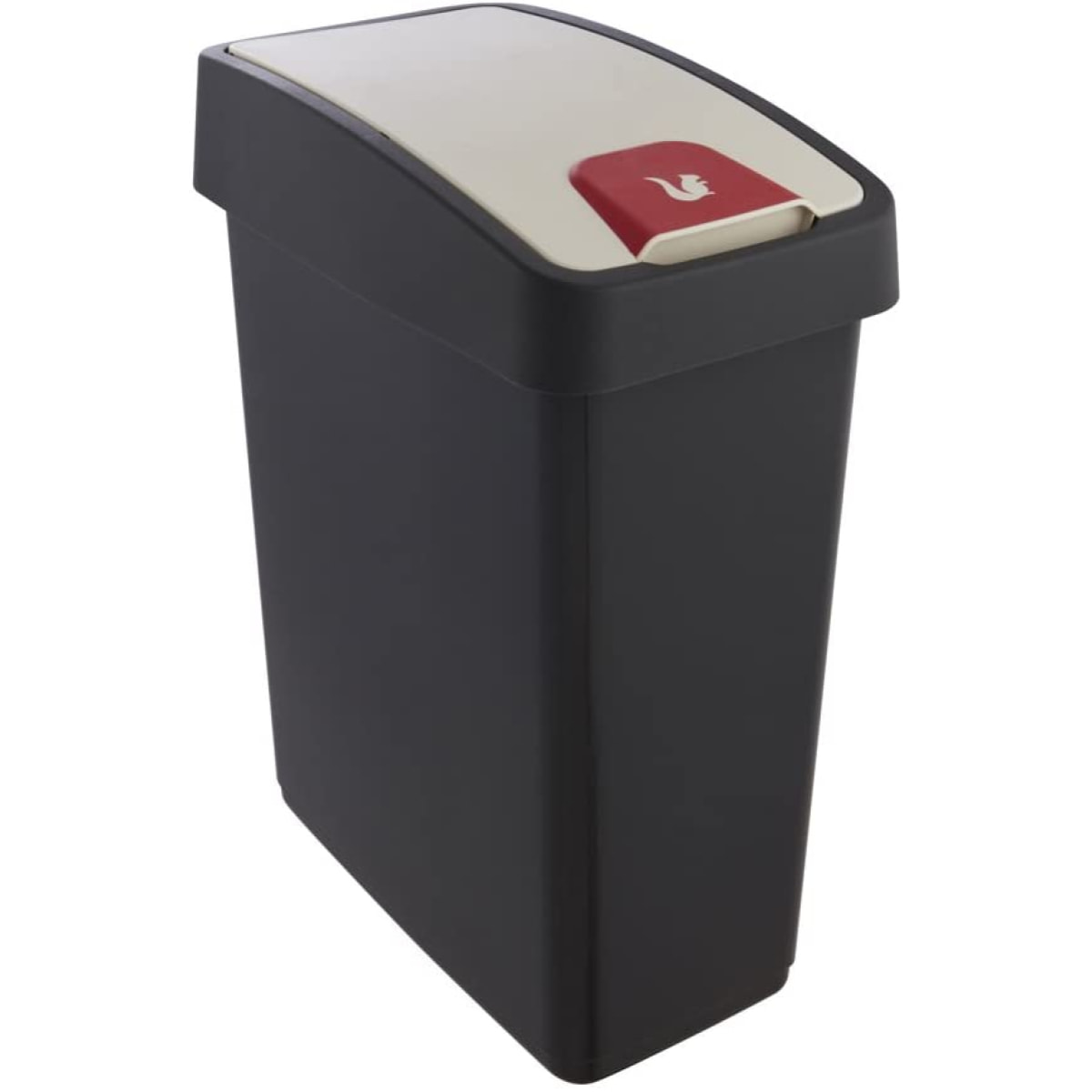 Cubo de la Basura Premium con Tapa Abatible, Magne, Gris grafito