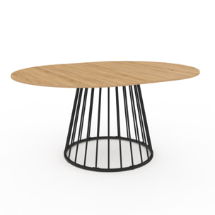 Table à manger ronde extensible Adelle Ø110-150cm