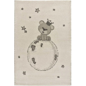 CRANBERRY Alfombra infantil osito blanco, 120x170 cm.