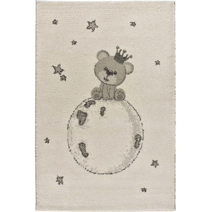 CRANBERRY Alfombra infantil osito blanco, 120x170 cm.