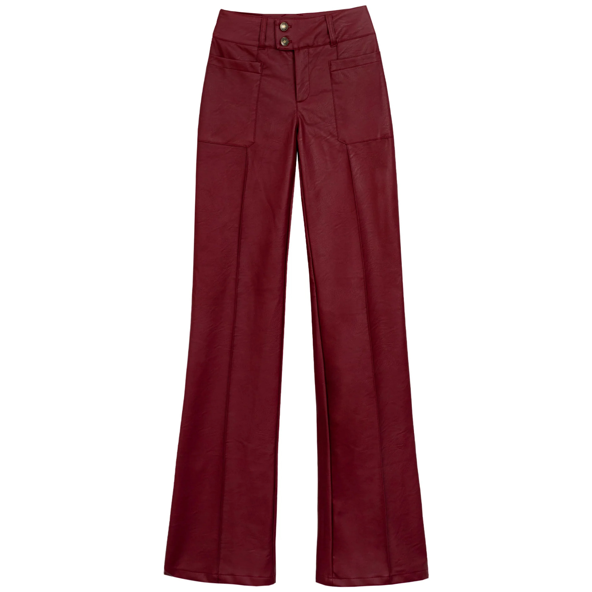 Pantalón de mujer polipiel oversize