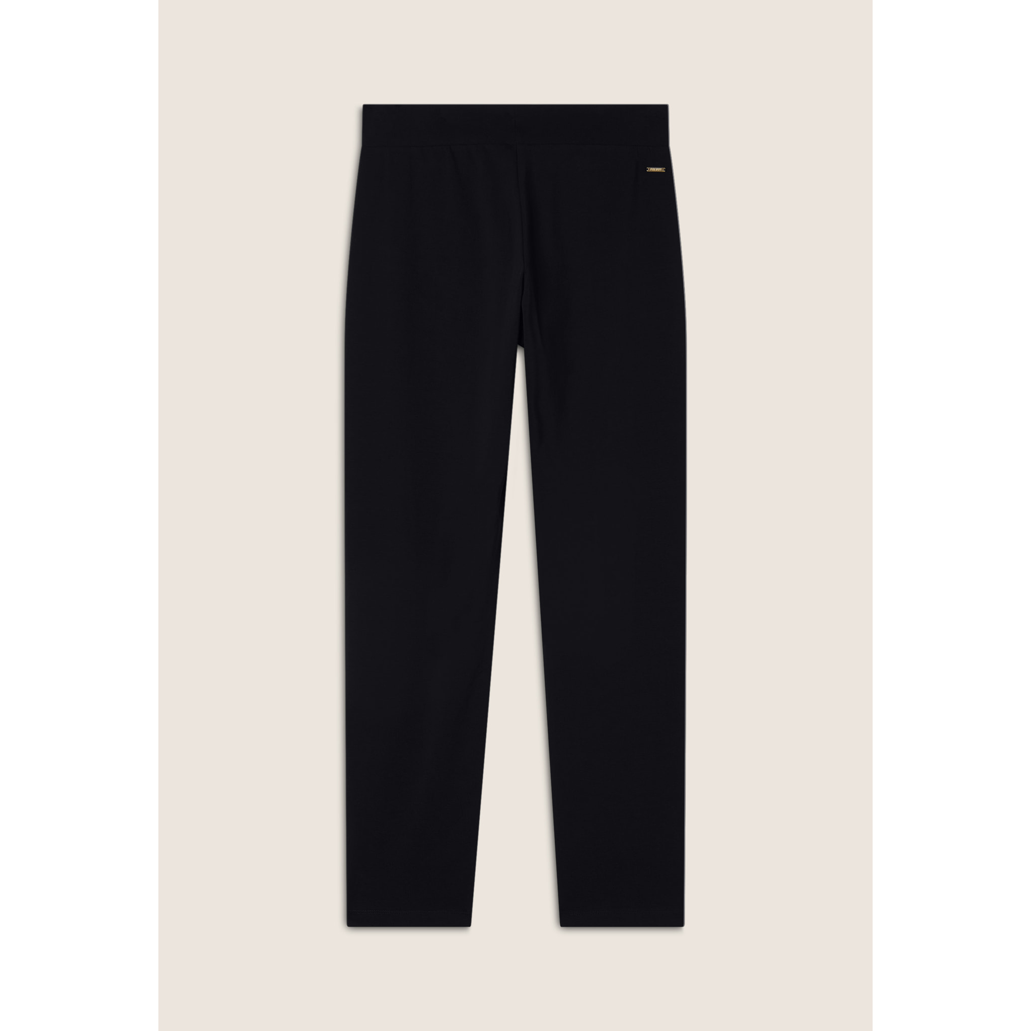 Pantaloni regular con spacchi e coulisse animalier