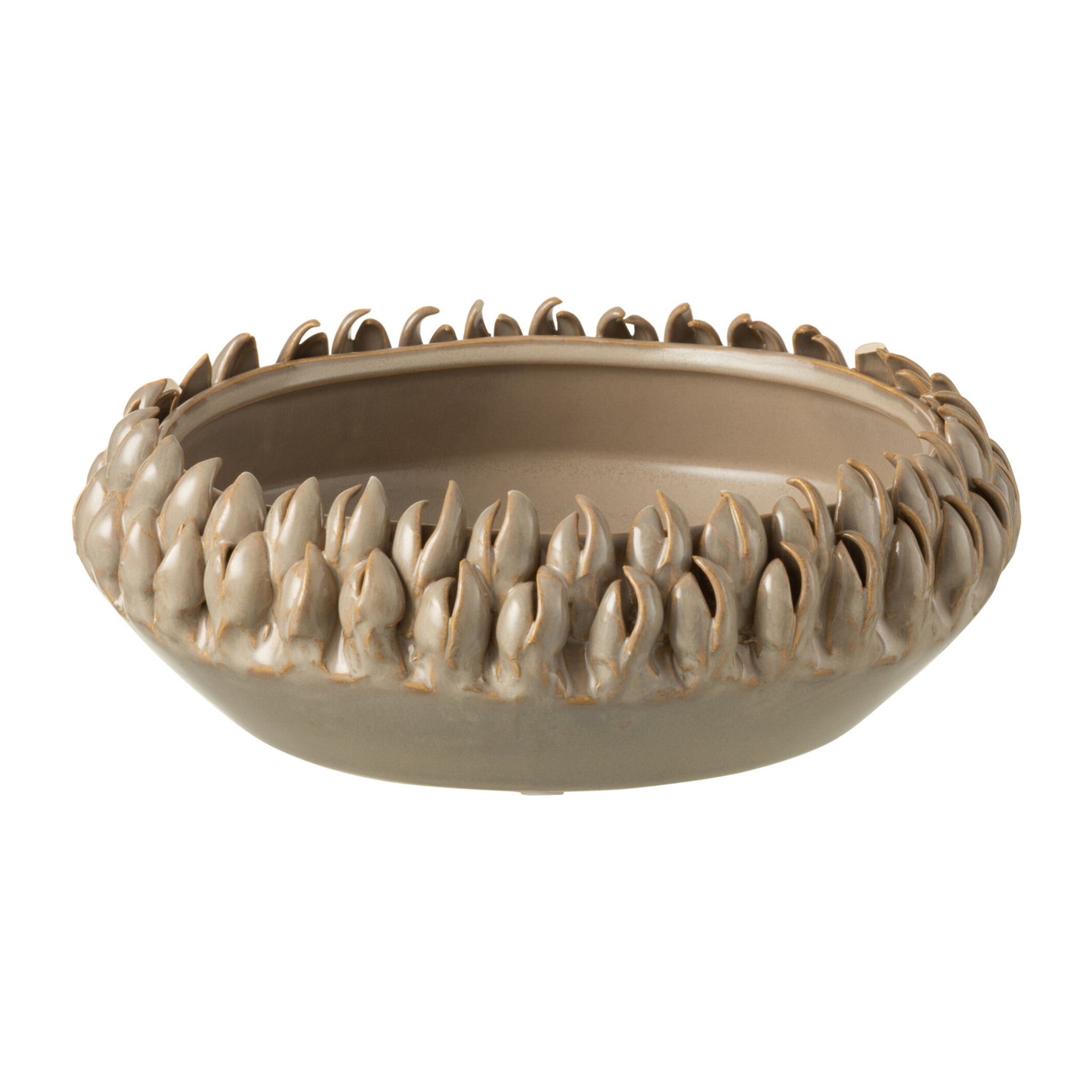 J-Line plat Ibiza - céramique - gris - small - Ø 23 cm
