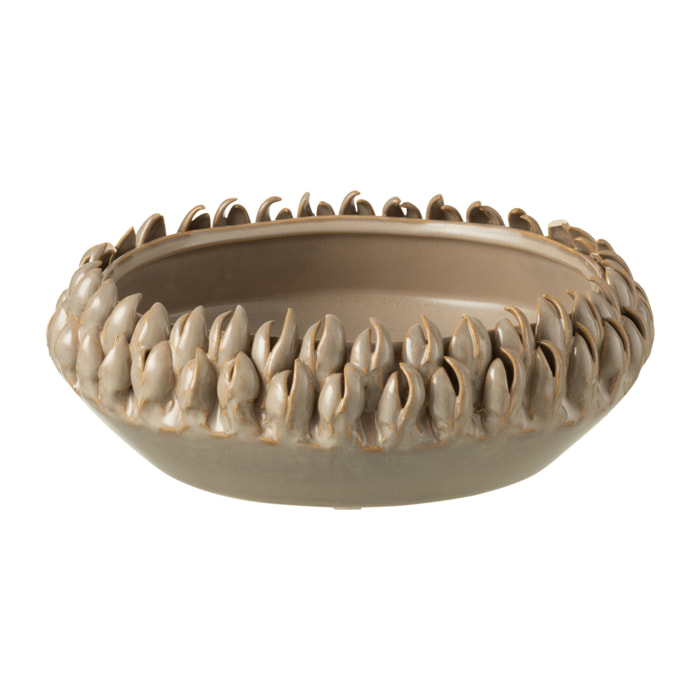 J-Line plat Ibiza - céramique - gris - small - Ø 23 cm
